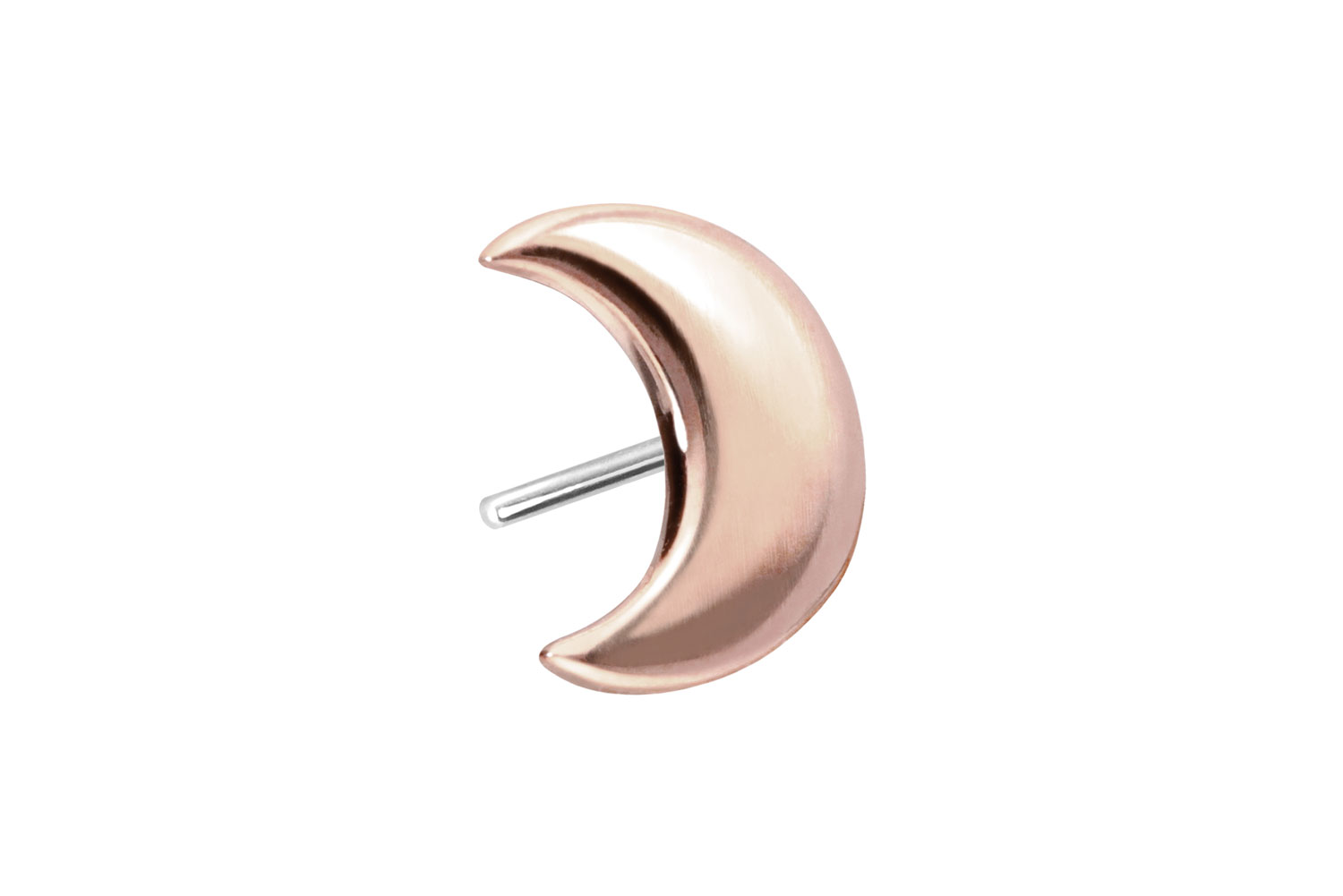 14 Karat Gold Aufsatz mit Titan Push Pin MOND von Piercingline